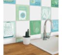 K&L Wall Art Fliesenaufkleber Retro Küche 12er Set selbstklebend Bild 1