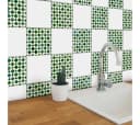 K&L Wall Art Fliesenaufkleber selbstklebend Grüne Mosaik Kachel 12Stk Bild 2