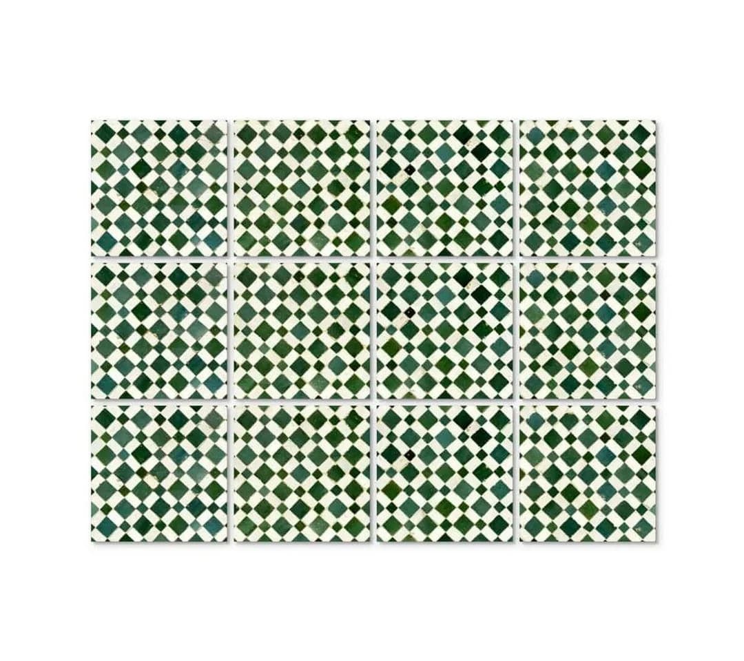 K&L Wall Art Fliesenaufkleber selbstklebend Grüne Mosaik Kachel 12Stk - Bild 4