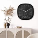 K&L Wall Art Retro Wanduhr 28cm Schwarz Lautlos Bild 1