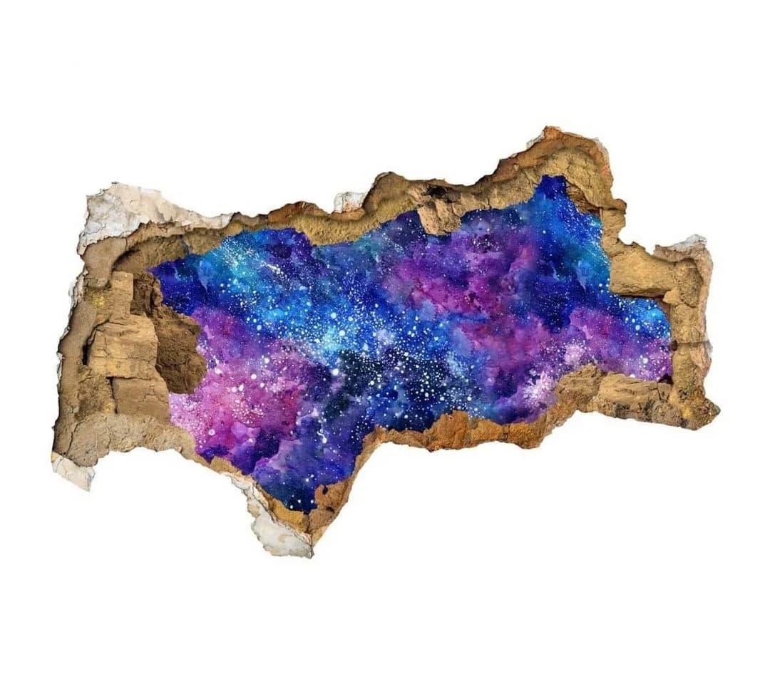 K&L Wall Art Wandtattoo 3D Mauerdurchbruch Blau Selbstklebend - Bild 3