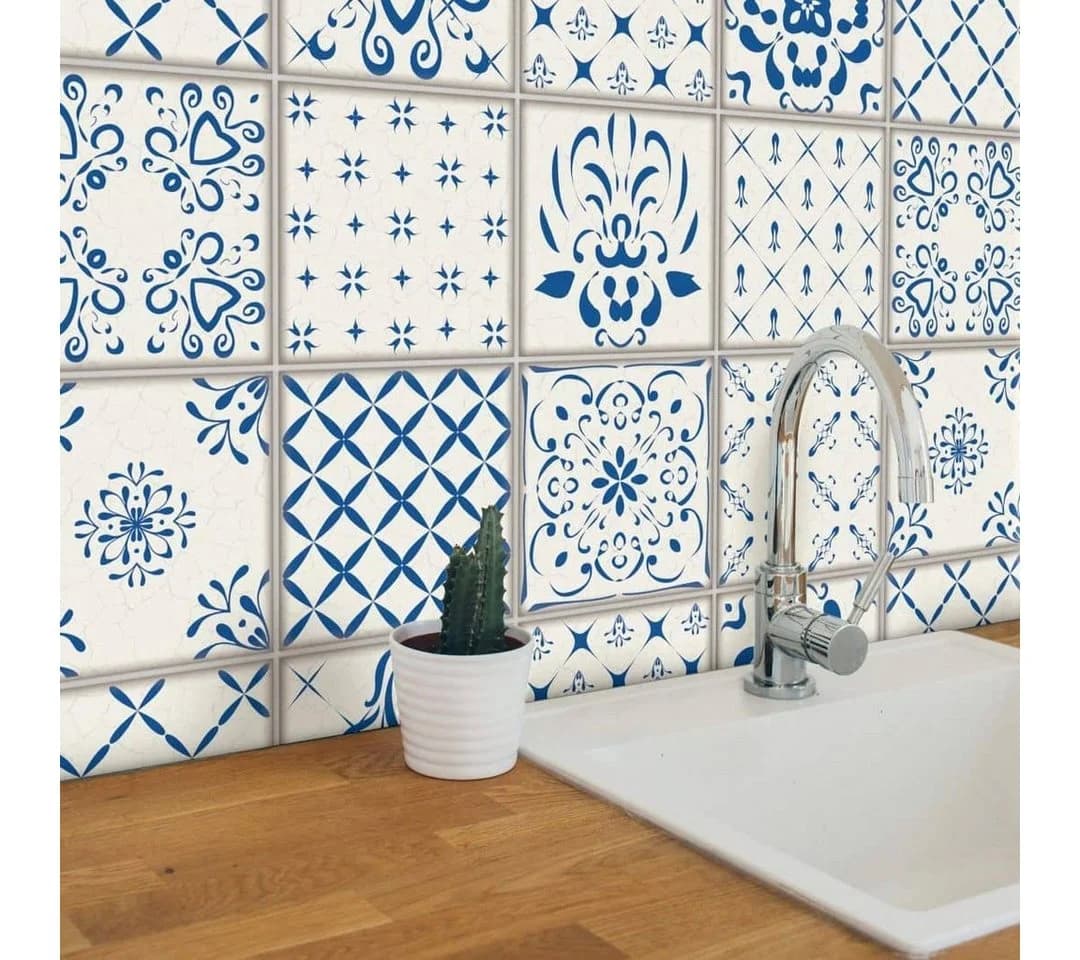 K&L Wall Art Fliesenaufkleber Skandinavisch Boho 12er Set