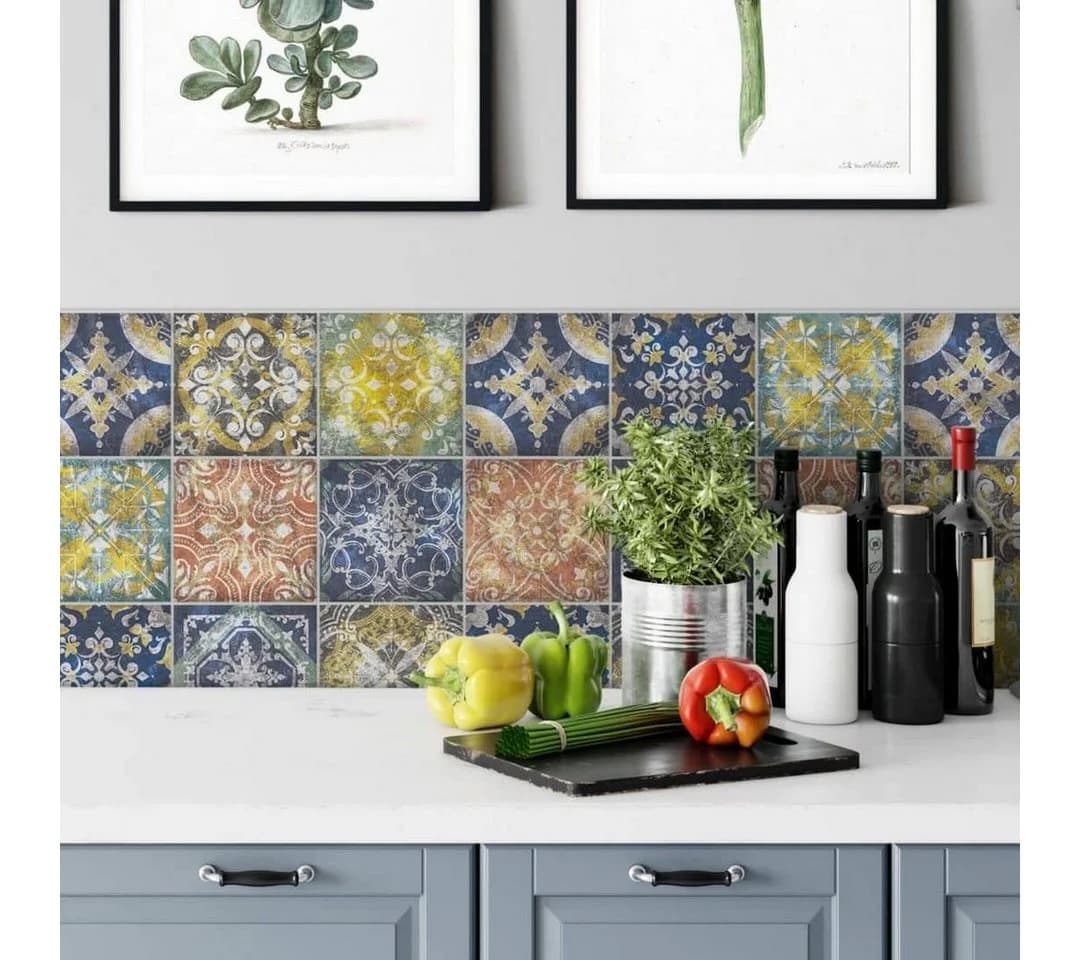 K&L Wall Art Fliesenaufkleber Orientalisch Boho 12er Set