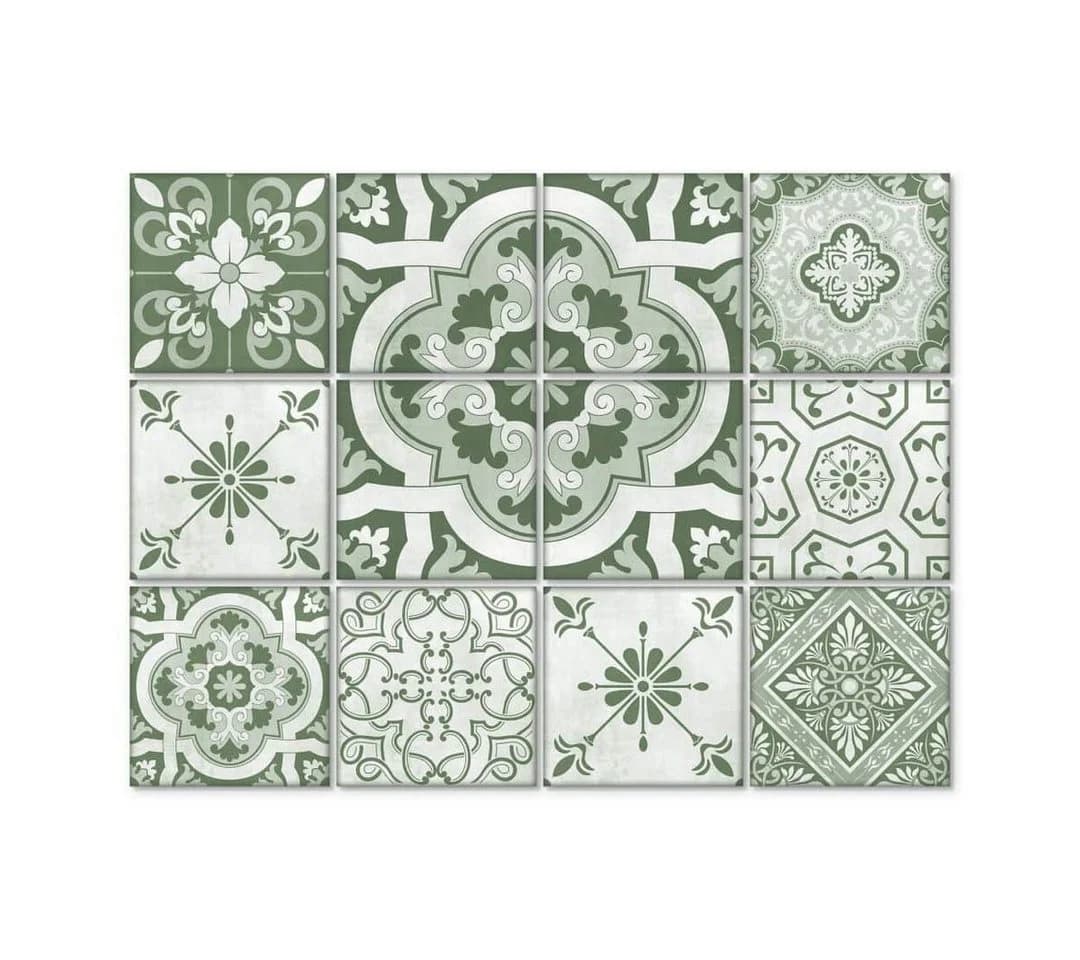 K&L WALL Art Fliesenaufkleber Retro Blumen 12er Set Selbstklebend PVC - Bild 3
