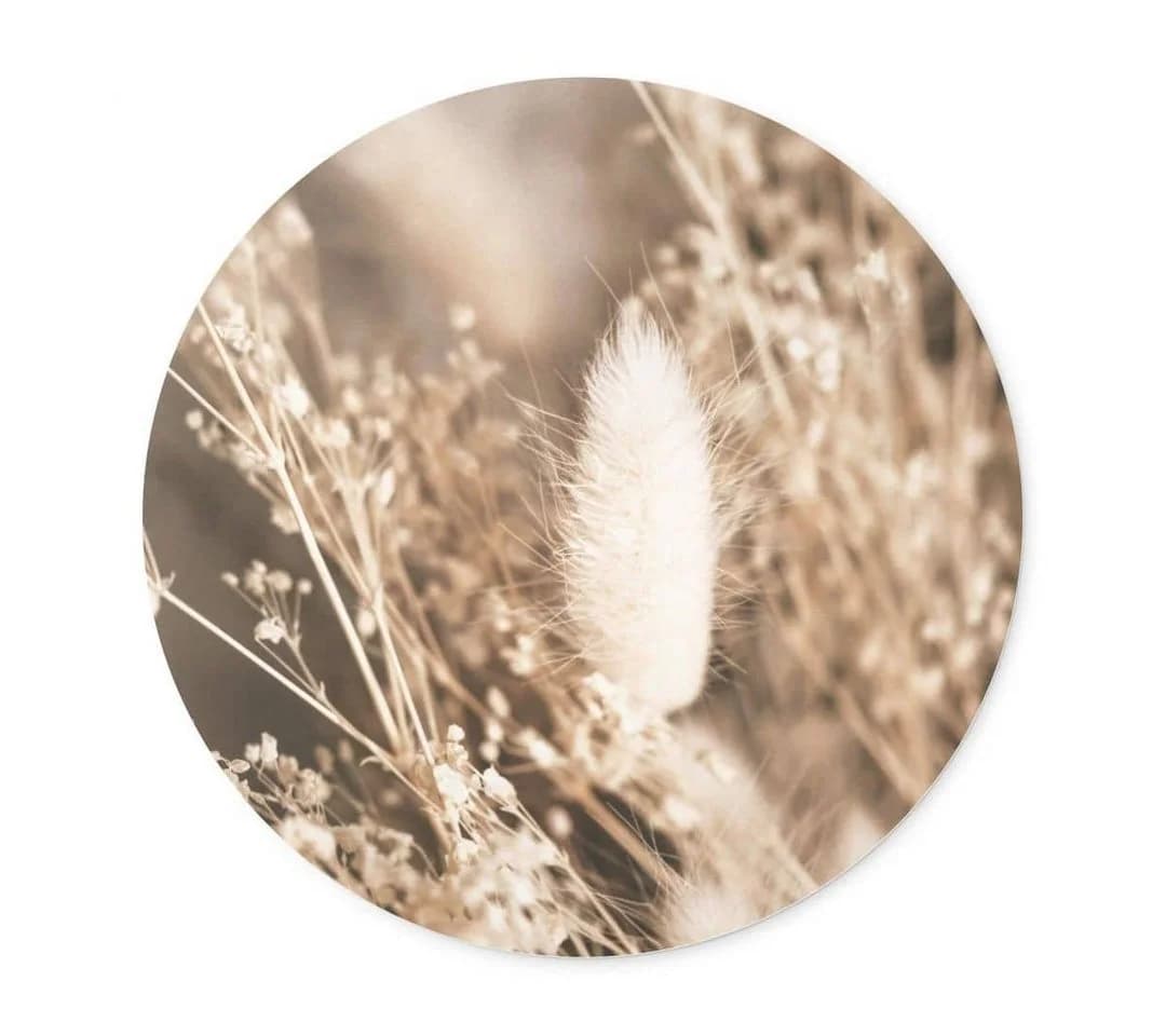 K&L Wall Art Poster Rund Floral Landhaus Deko