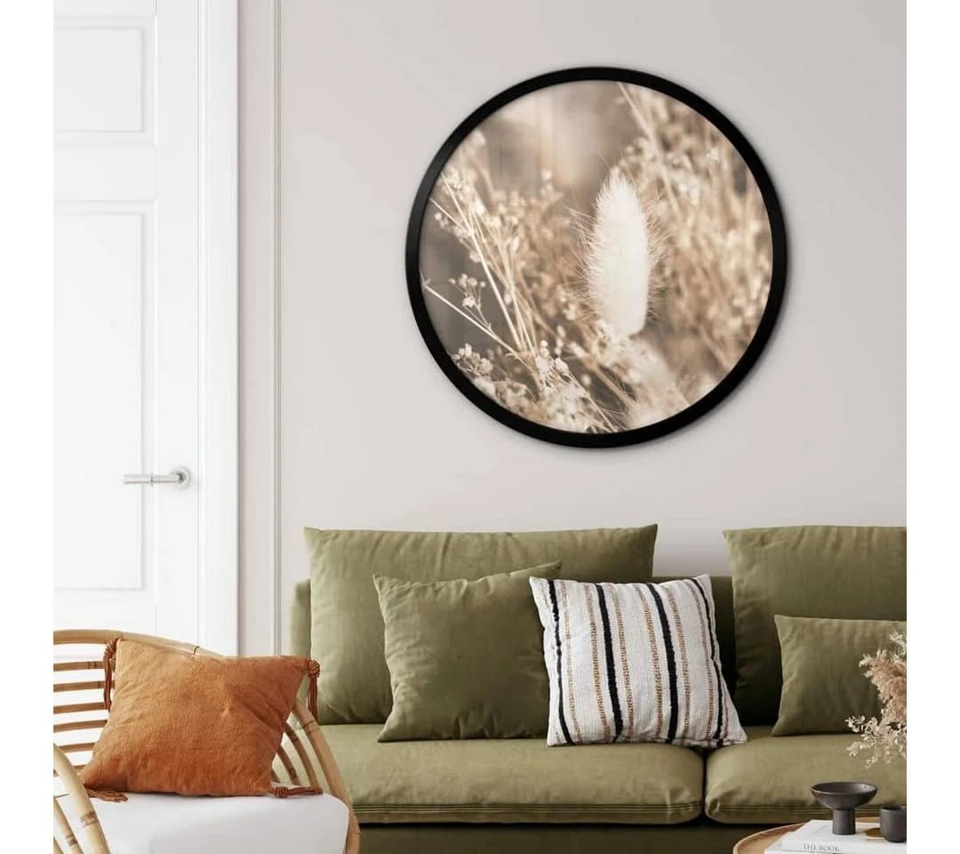 K&L Wall Art Poster Rund Floral Landhaus Deko - Bild 2