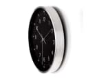 K&L Wall Art Wanduhr Retro Schwarz-Silber Metall Optik Bild 4