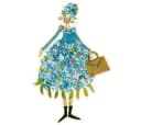 K&L Wall Art Wandtattoo Blau Selbstklebend Florales Design Bild 1