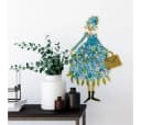 K&L Wall Art Wandtattoo Blau Selbstklebend Florales Design Bild 2