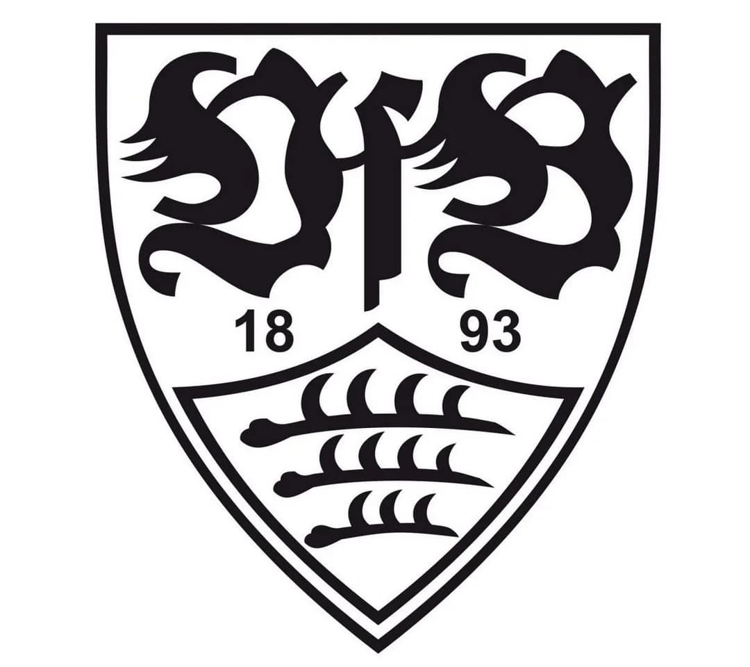 VfB Stuttgart Wandtattoo Schwarz - Offizielles Wappen Logo 1893