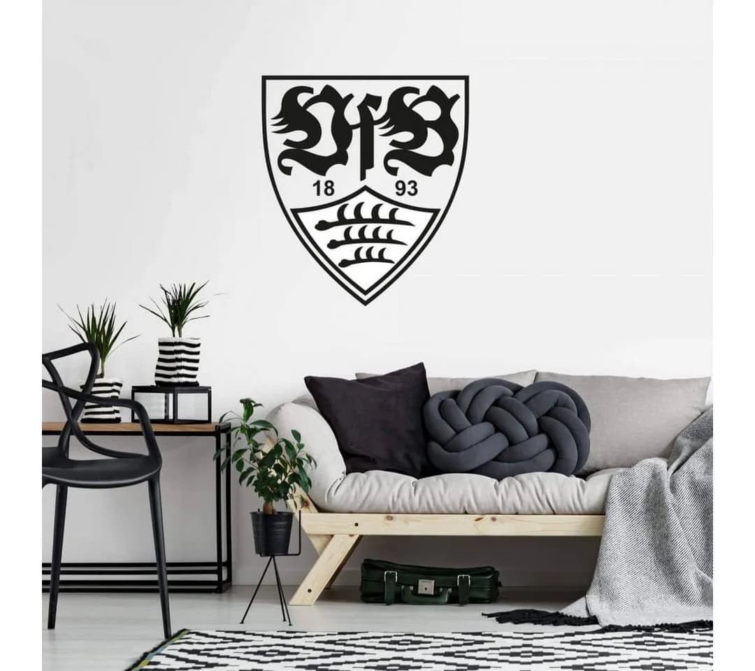VfB Stuttgart Wandtattoo Schwarz - Offizielles Wappen Logo 1893 - Bild 2