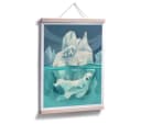 K&L Wall Art Poster Eisbär Nordpol Braun Blau Modern Bild 4