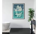 K&L Wall Art Poster Eisbär Nordpol Braun Blau Modern Bild 5