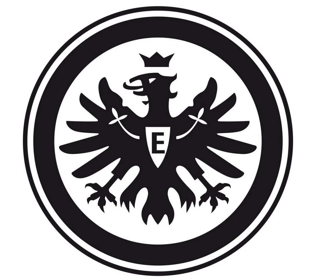 Eintracht Frankfurt Wandtattoo Schwarz - Offizielles Logo Adler Wappen