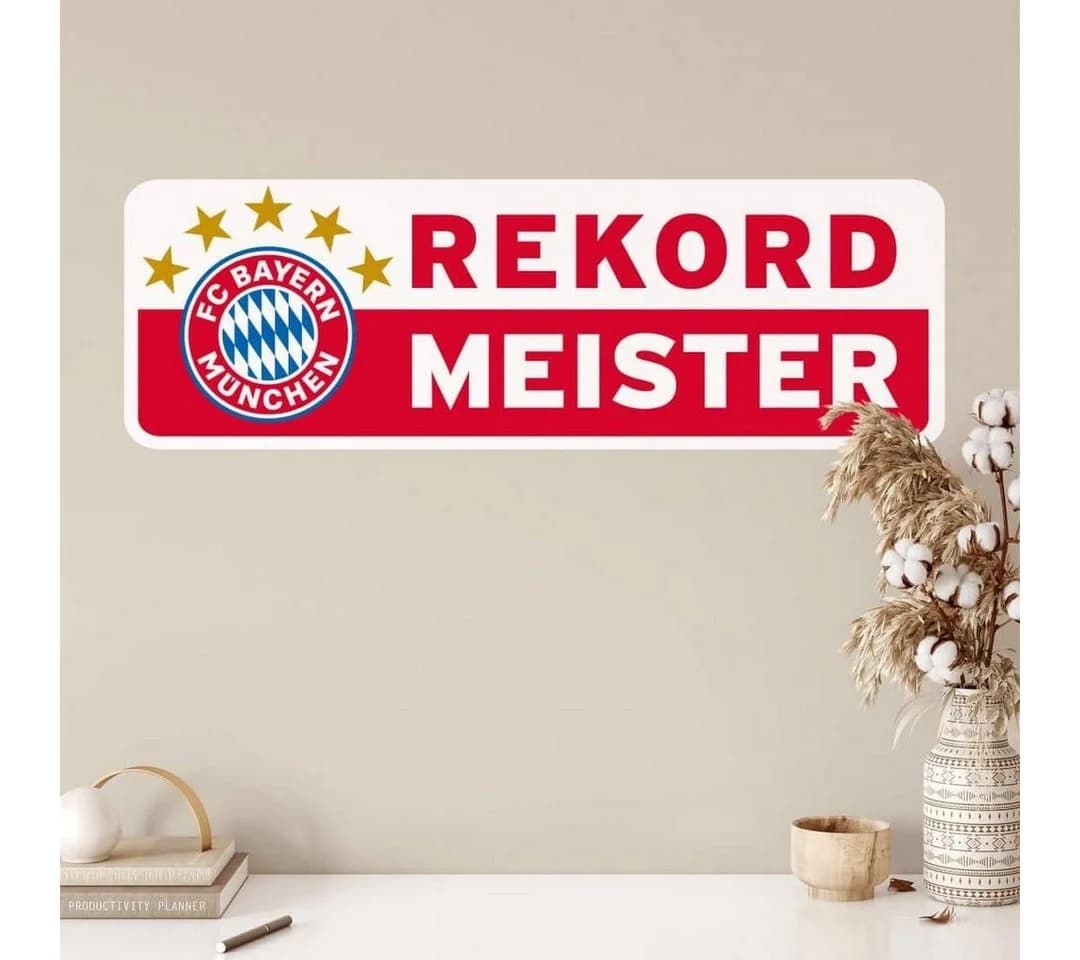 FC Bayern München Wandtattoo Fußball Wandsticker FCB Logo Sterne - Bild 2