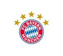 K&L Wall Art Wandtattoo FC Bayern München Skyline Schwarz Sterne Logo Bunt Bild 1