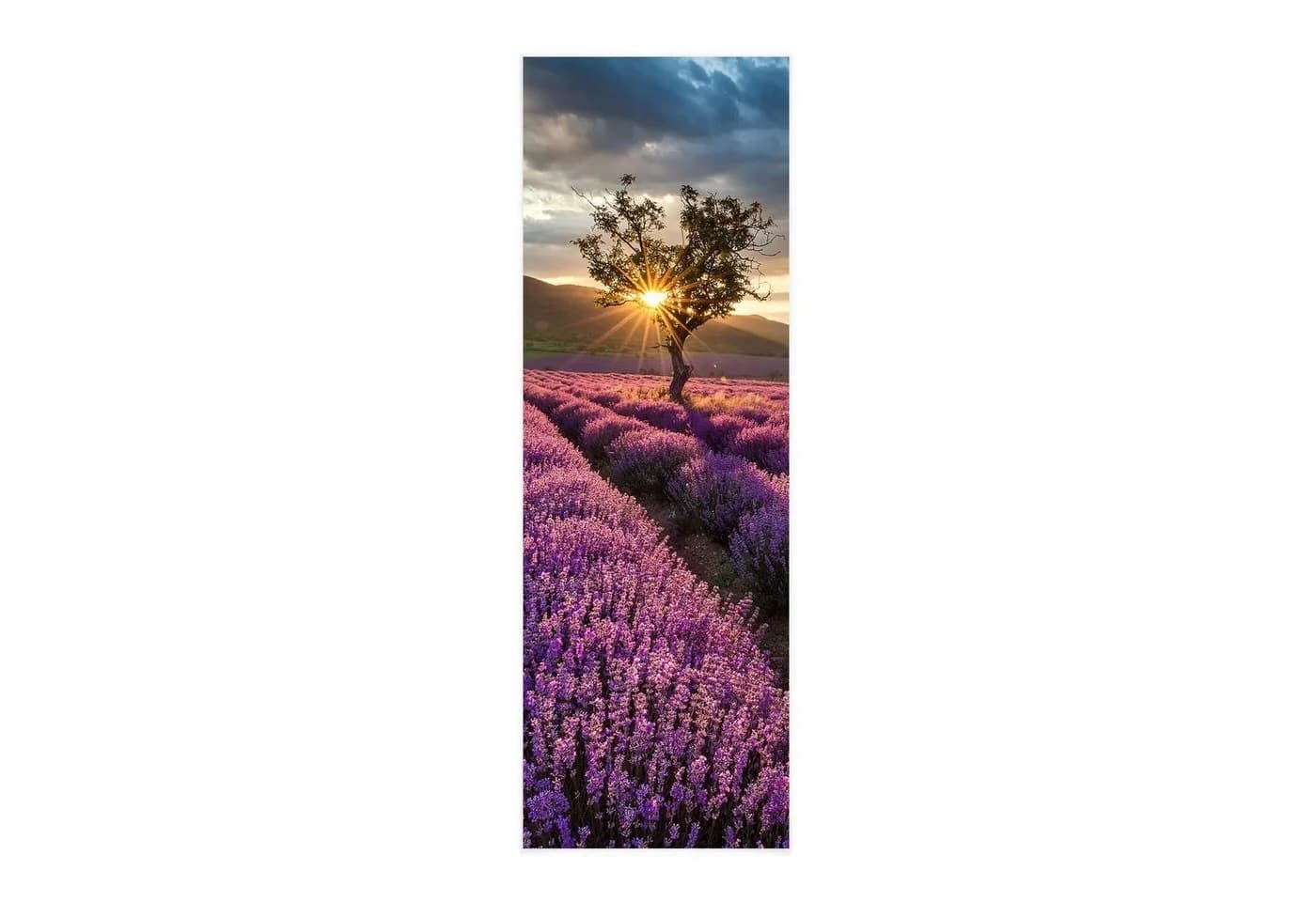 K&L Wall Art Lavendelblüte Vintage Stoffbanner Violett