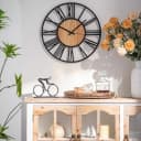 K&L Wall Art Wanduhr Industriell XL Schwarz/Braun Leise Bild 2