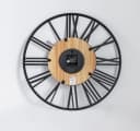 K&L Wall Art Wanduhr Industriell XL Schwarz/Braun Leise Bild 4