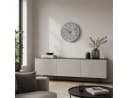 K&L WALL ART Glas-Wanduhr Industrial Grau Bild 1