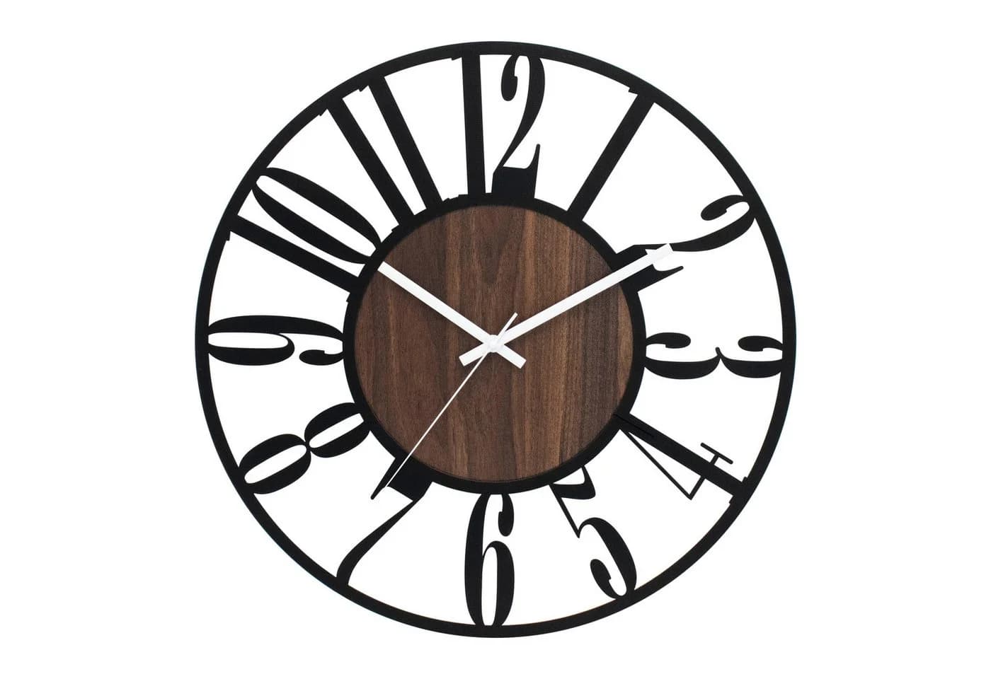 K&L Wall Art Wanduhr Industriell XL Holz-Metall Leise Quarzuhr - Bild 2