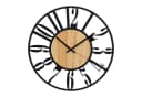K&L Wall Art Wanduhr Industriell XL Holz-Metall Schwarz/Braun Bild 2
