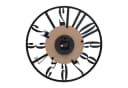 K&L Wall Art Wanduhr Industriell XL Holz-Metall Schwarz/Braun Bild 3