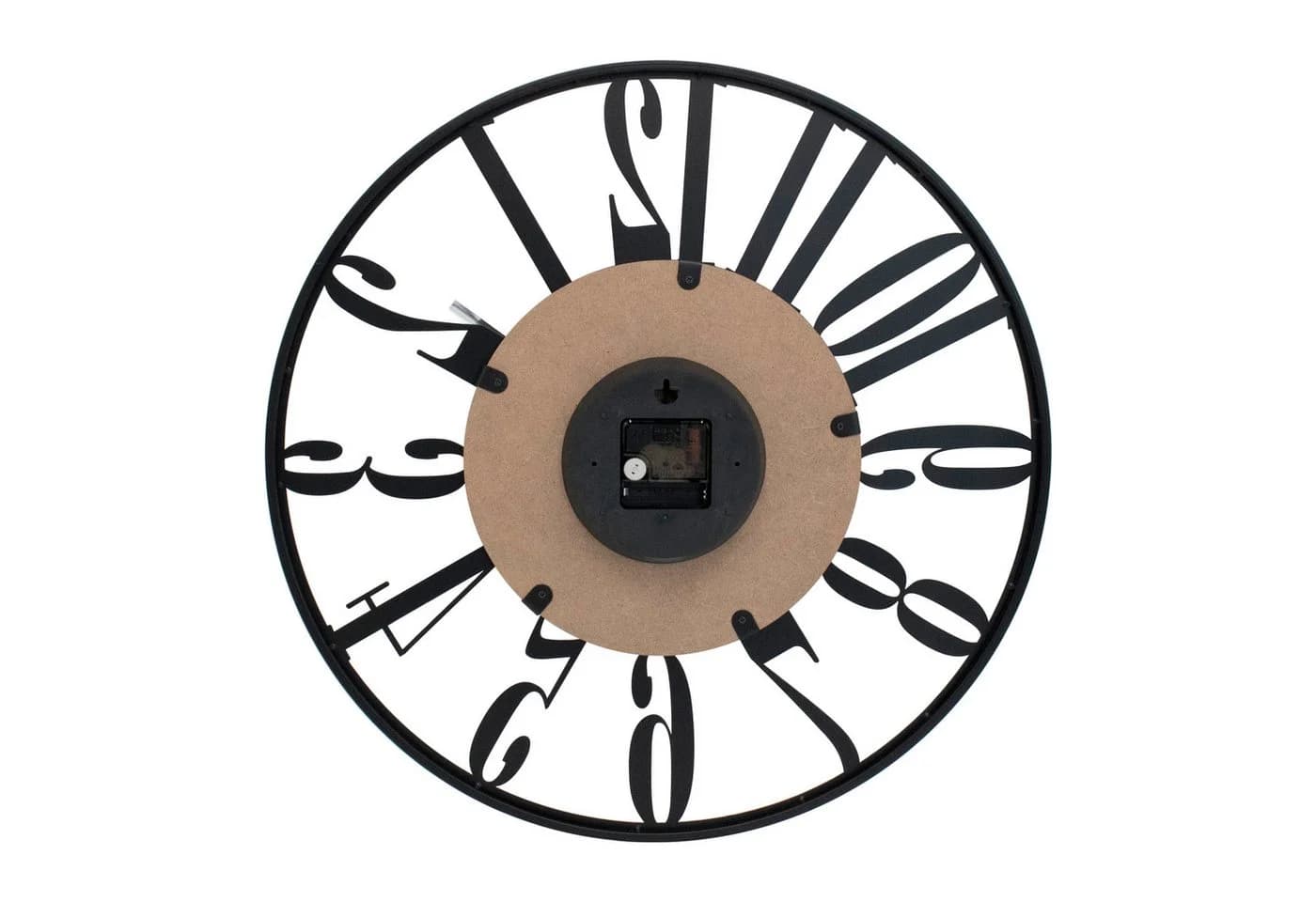 K&L Wall Art Wanduhr Industriell XL Holz-Metall Schwarz/Braun - Bild 3