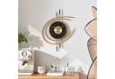 K&L Wall Art Wanduhr Designer Metalluhr Modern Gold Optik Aluminium Wanduhr Bild 1