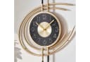 K&L Wall Art Wanduhr Designer Metalluhr Modern Gold Optik Aluminium Wanduhr Bild 3
