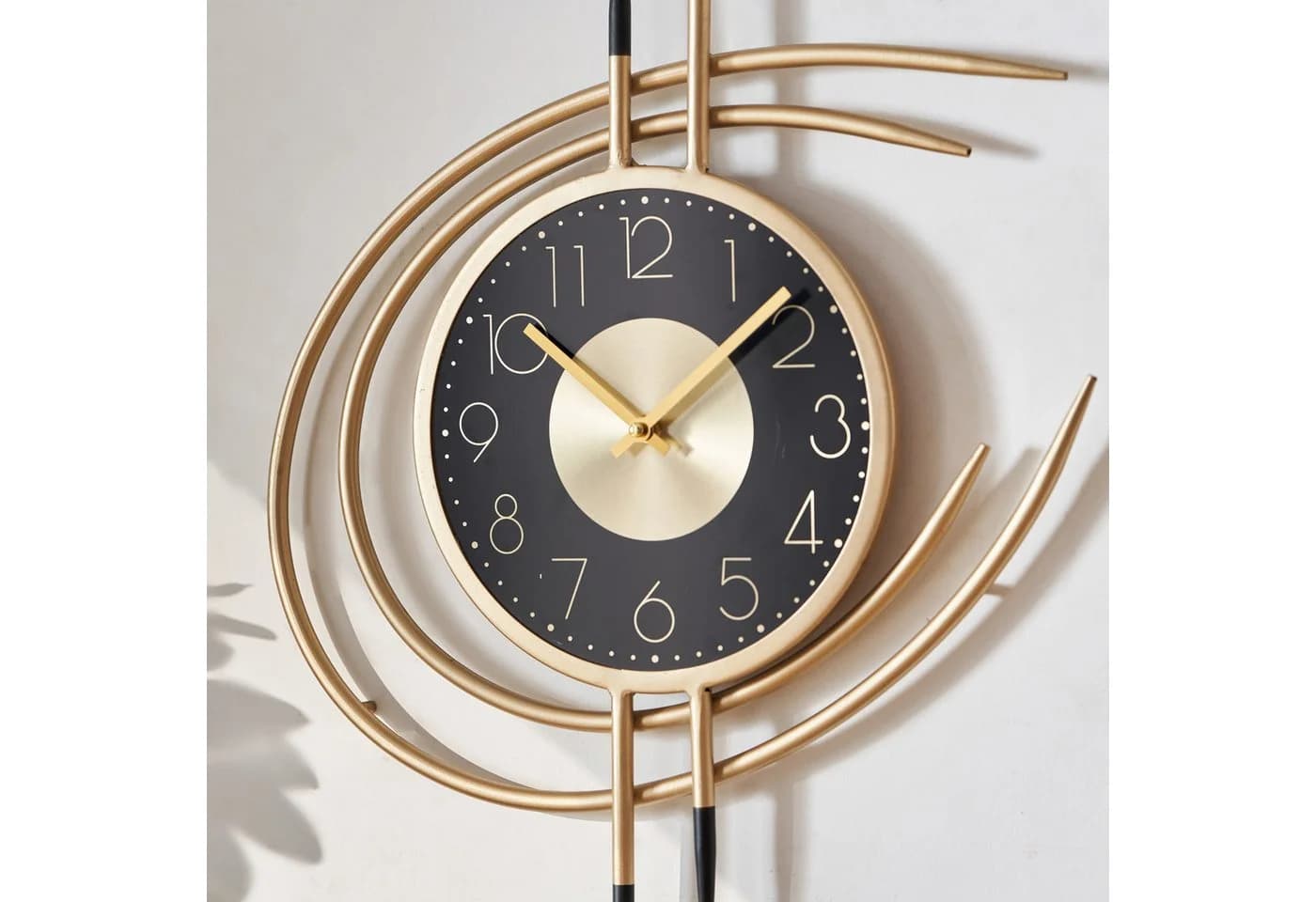 K&L Wall Art Wanduhr Designer Metalluhr Modern Gold Optik Aluminium Wanduhr - Bild 3