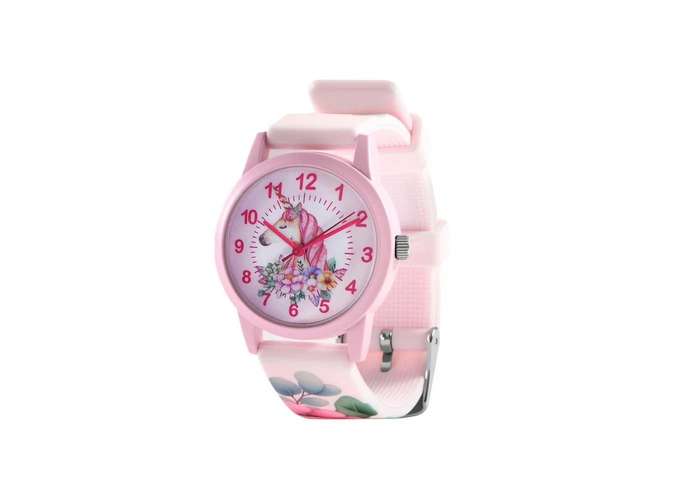 K&L Wall Art Wanduhr Geschenke-Set Mädchen Rosa Einhorn Armbanduhr Lernuhr Mäppchen - Bild 5