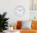 K&L Wall Art Kinderwanduhr Bunt Lautlos Lernuhr Bild 1