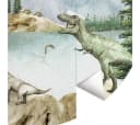 K&L Wall Art Vliestapete Rund Dinosaurier Kinderzimmer Bunt Bild 3