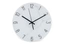 K&L Wall Art Wanduhr Glas Steinoptik Schwarz Weiß Bild 2