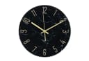 K&L Wall Art Wanduhr Steinoptik Glas Grau-Schwarz Bild 2