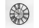 K&L Wall Art Wanduhr Industriell Silber Metall Leise Quarzuhr Bild 1