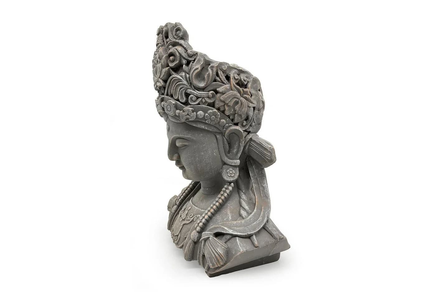 K&L Buddha Büste Feng Shui Deko Kunststein - Bild 3