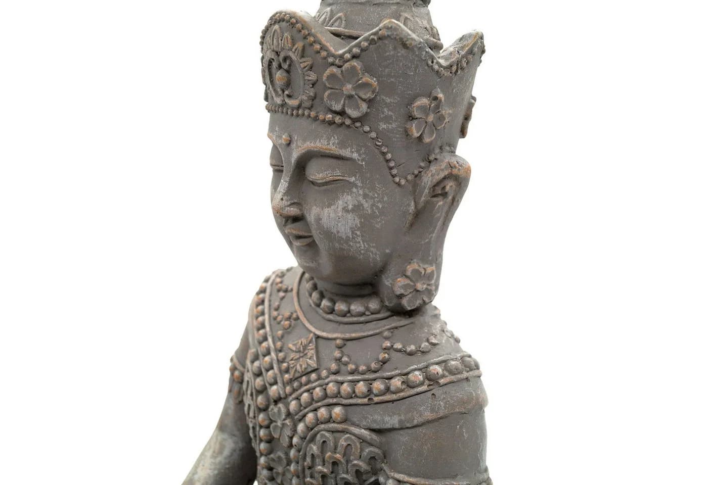 K&L Wall Art Buddhafigur Steinoptik Meditierende Statue Feng Shui Deko