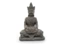 K&L Wall Art Buddhafigur Steinoptik Meditierende Statue Feng Shui Deko Bild 4