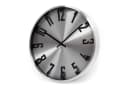 K&L WALL ART Aluminium Wanduhr Modern Silber Schwarz ohne Ticken Bild 1