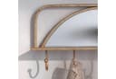 K&L Wall Art Wandspiegel Metall Wandregal Antik Goldoptik Garderobe mit 5 Haken Bild 3