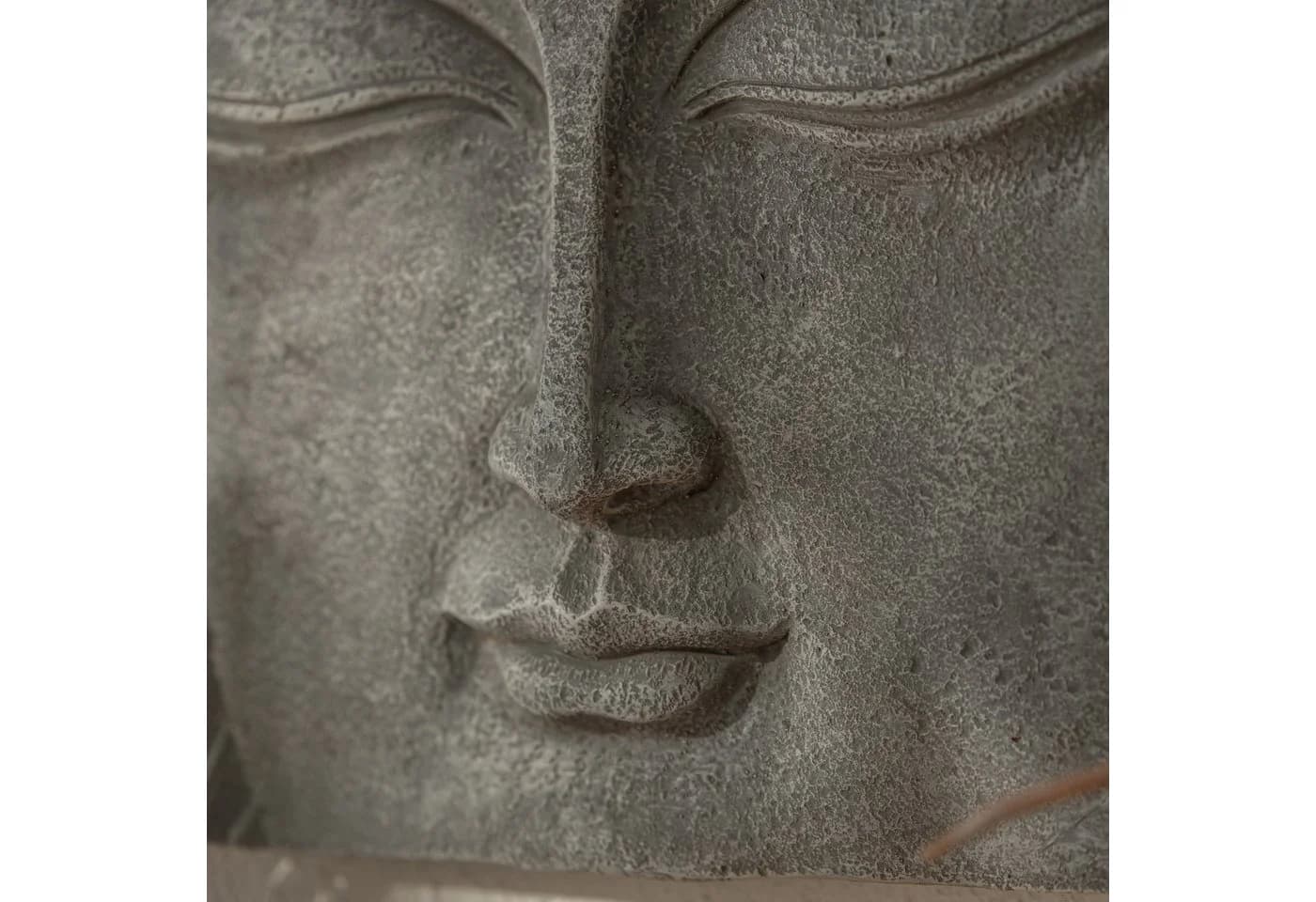 K&L Wall Art Buddha Wandskulptur Grau Steinoptik 3D Wandbild - Bild 5