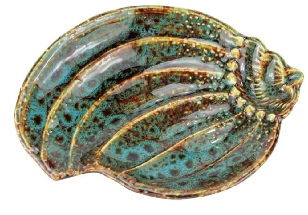 Holzwurm GmbH Seifenschale Muschel Keramik Bunt Ø 9,1 cm