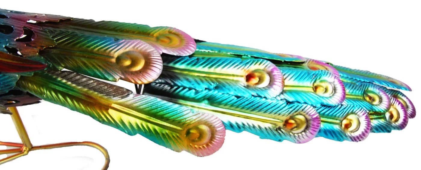Holzwurm GmbH Dekofigur Majestätischer Pfau mit LED Beleuchtung - Bild 4