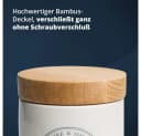 KHG Vorratsdose für Zwiebeln Steinzeug Akazienholzdeckel Belüftung Bild 5
