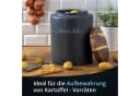 KHG Vorratsdose für Kartoffeln Steinzeug Akazienholzdeckel Anthrazit Bild 1