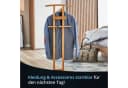 KHG Herrendiener Bambus Echtholz Stummer Diener mit Hosenhalter Bild 1