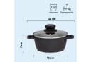 KHG Kochtopf 1,25L Schwarz Aluminium-Guss Antihaft Induktion Bild 3