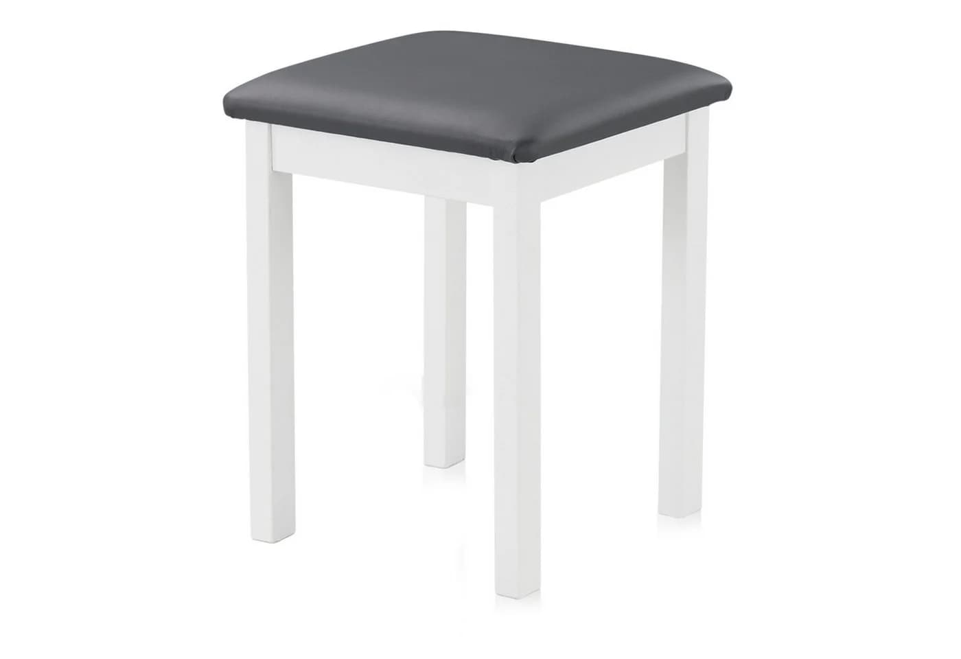 KHG Polsterhocker Weiß Massivholz Buche Landhausstil - Bild 2